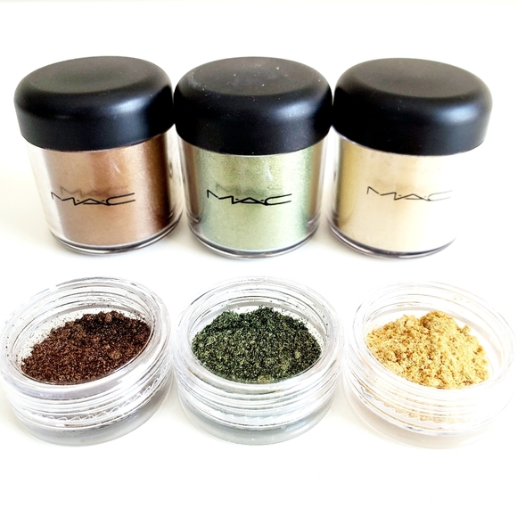 MAC Pigments Samples Set Museum Bronze Olive Gold - Picture 2 of 4